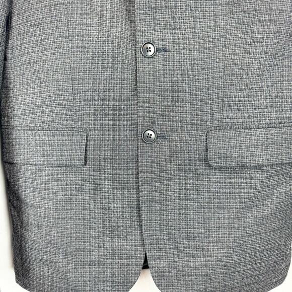 John Varvatos Men's Wool Sport Coat Blazer Office Jacket Grey Pattern Size 36R - Picture 3 of 11
